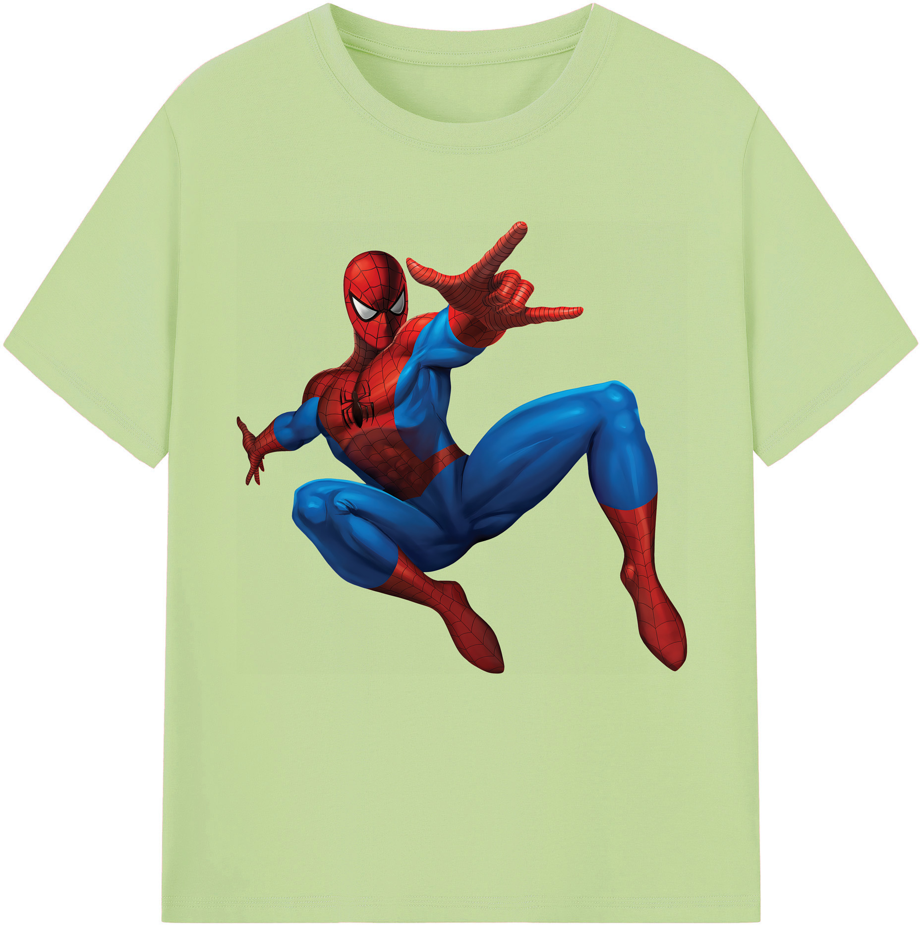 （画像用） Spider Man スパイダーマン 綿100％半袖Tシャツ（フロントプリント）